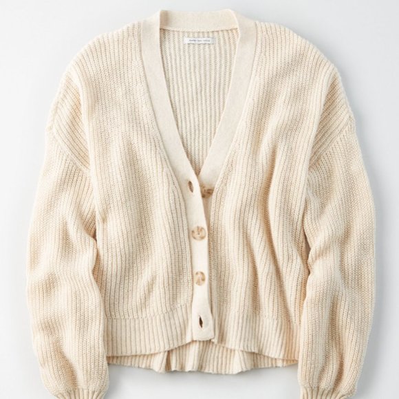 American Eagle Outfitters Sweaters - American Eagle Cream Slouchy Cardigan